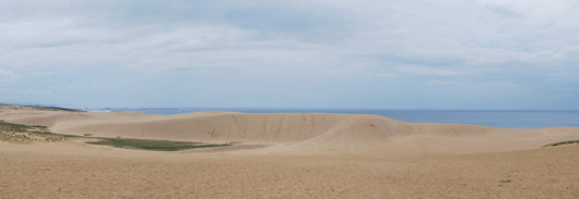 「馬の背」の風景－日本海は白波がたっています