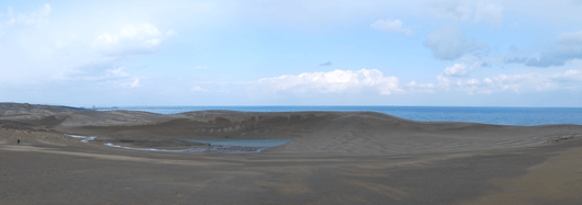 「馬の背」の風景－しま模様と砂簾