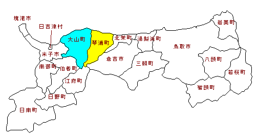 八橋警察署管轄区域図