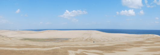 「馬の背」の風景－青空と強風