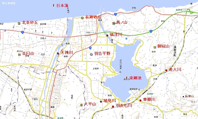 東郷池周辺地図