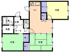 3DK（A)間取り図