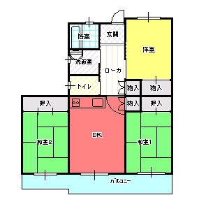 ３DK（Ａ)間取り図