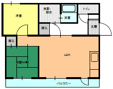 ２ＬDK（Ｂ)間取り図