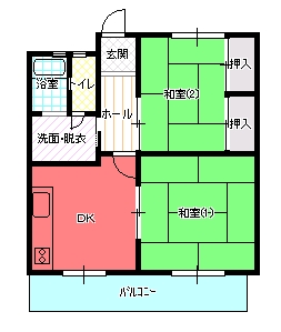 ２DK間取り図