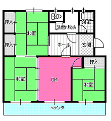 ３DK間取り図