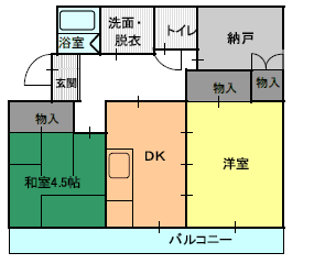 2DK（C)間取り図