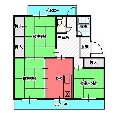 ３DK（Ｂ)間取り図