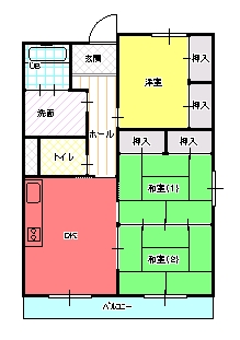 ３DK（Ｂ)間取り図