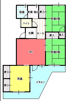 ３DK（Ｂ)間取り図