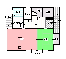 ３DK（Ａ)間取り図１階