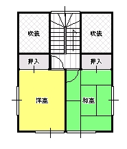 ３DK（Ａ)間取り図２階