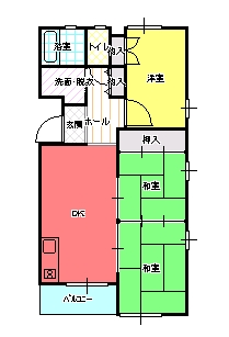 ３DK（Ａ)間取り図