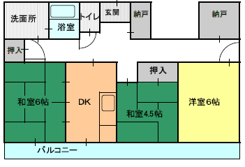 ３DK間取り図