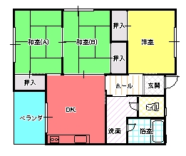 ３DK（Ａ)間取り図