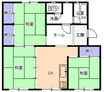 ３DK（Ｂ)間取り図