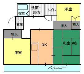 ３DK（Ａ)間取り図