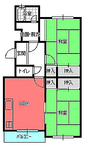 ２DK間取り図