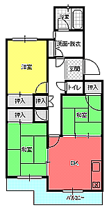 ３DK間取り図