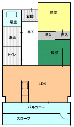 2LDK（I)間取り図