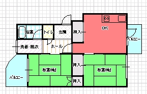 ２DK間取り図