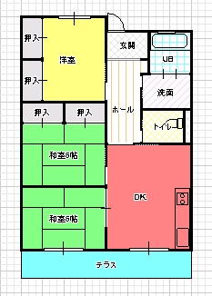 ３DK（Ｄ)間取り図