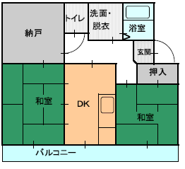 2DK（A）間取り図