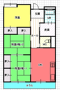 ３DK（Ａ)間取り図