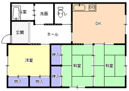 ３DK（Ｂ)間取り図