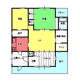 ２LDK（D)間取り図