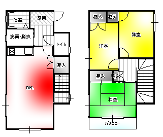 ３LDK（D)間取り図