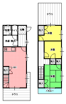 ３LDK（E)間取り図