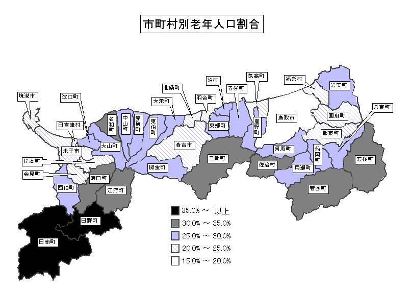 市町村別老年人口割合