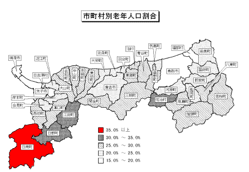 市町村別老年人口割合