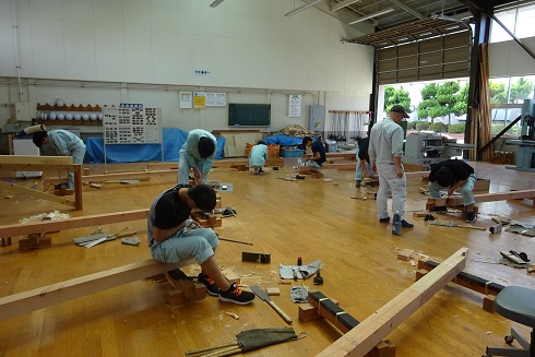 実習室での訓練の様子