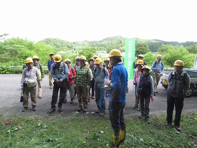 間伐作業出発前