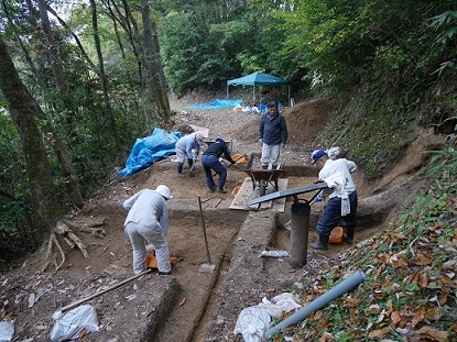 金田瓦窯跡調査状況