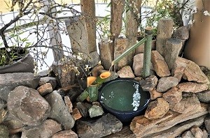 玄関装飾鹿威し