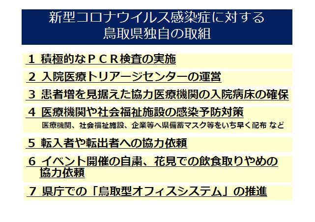 鳥取県独自の取組