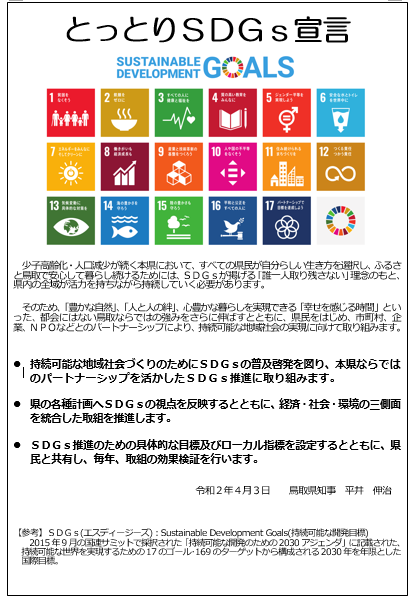 とっとりSDGs宣言概要
