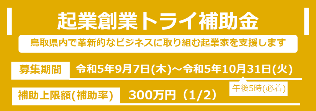 起業創業トライ補助金