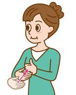 「分別にご協力を」の手話のイラスト2