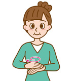 「人権を大切に」の手話のイラスト2