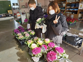 葉ボタン