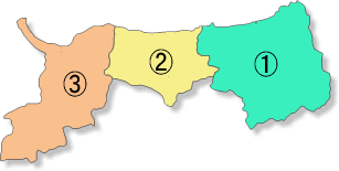 県内の各地域位置図