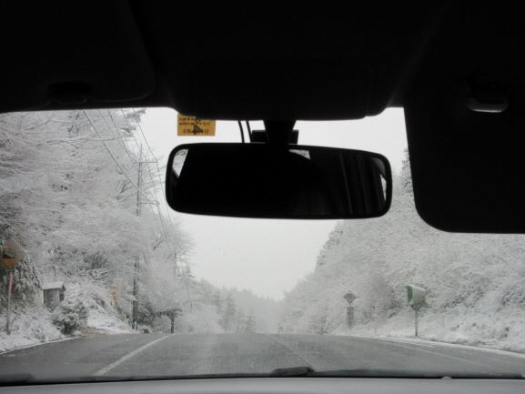 車内から見た雪景色