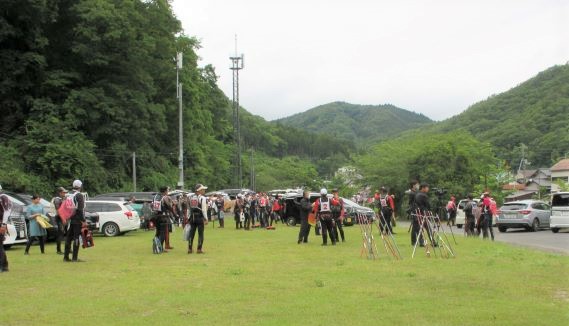 選手の皆さんは歓談中