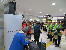 米子ソウル国際定期便運航再開初便お出迎え1