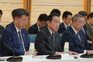政府主催知事会議において発言する岸田文雄内閣総理大臣
