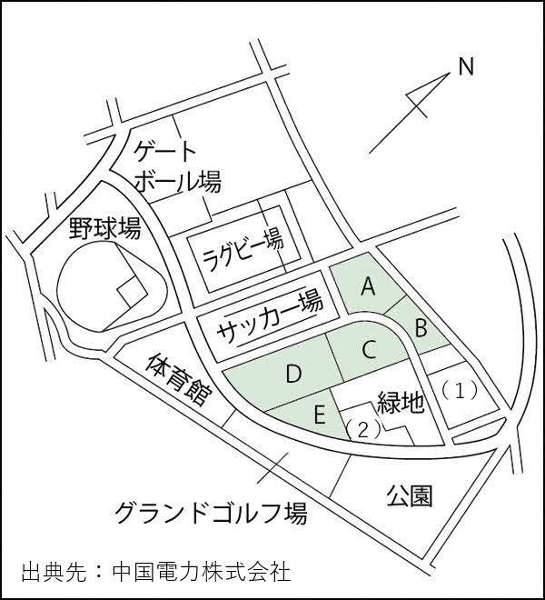 大原工業団地の詳細図